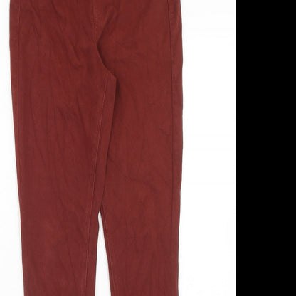 Uniqlo Womens Brown Cotton Skinny Jeans Size 28 in Regular Button