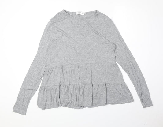 Womens UK Size 12 In the Style Grey Basic T-Shirt
