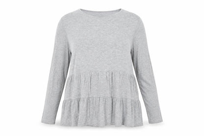 Womens UK Size 12 In the Style Grey Basic T-Shirt