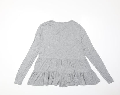 Womens UK Size 12 In the Style Grey Basic T-Shirt