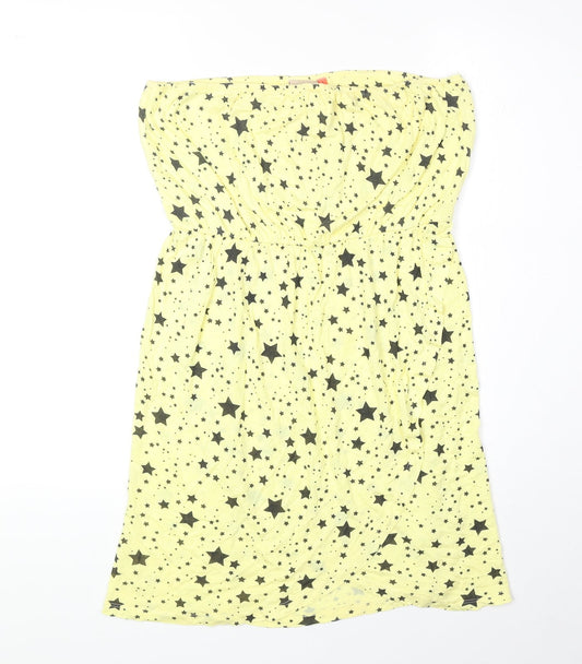 Womens UK Size L Only Yellow Basic Tank