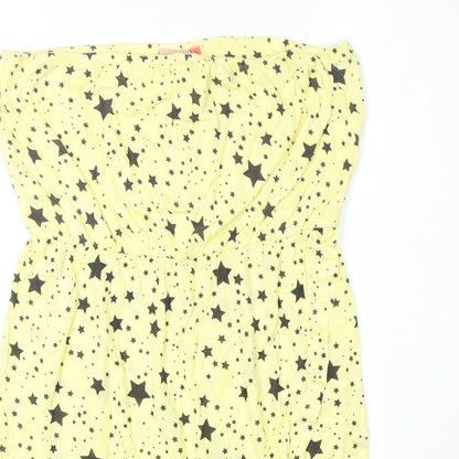 Womens UK Size L Only Yellow Basic Tank