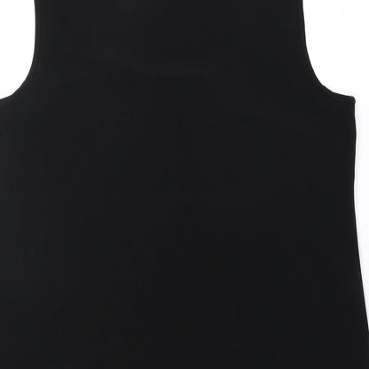 Womens UK Size L Antthony Black Basic Tank