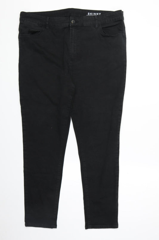 Womens UK Size 37 in Preworn Regular Fit Skinny Black Jeans