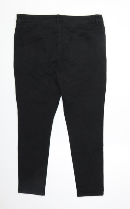 Womens UK Size 37 in Preworn Regular Fit Skinny Black Jeans