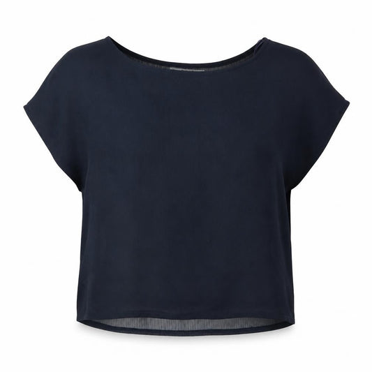 Womens UK Size M Mango Blue Basic Blouse