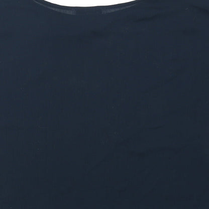 Womens UK Size M Mango Blue Basic Blouse