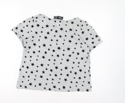 Womens UK Size XS ESMARA Grey Basic T-Shirt