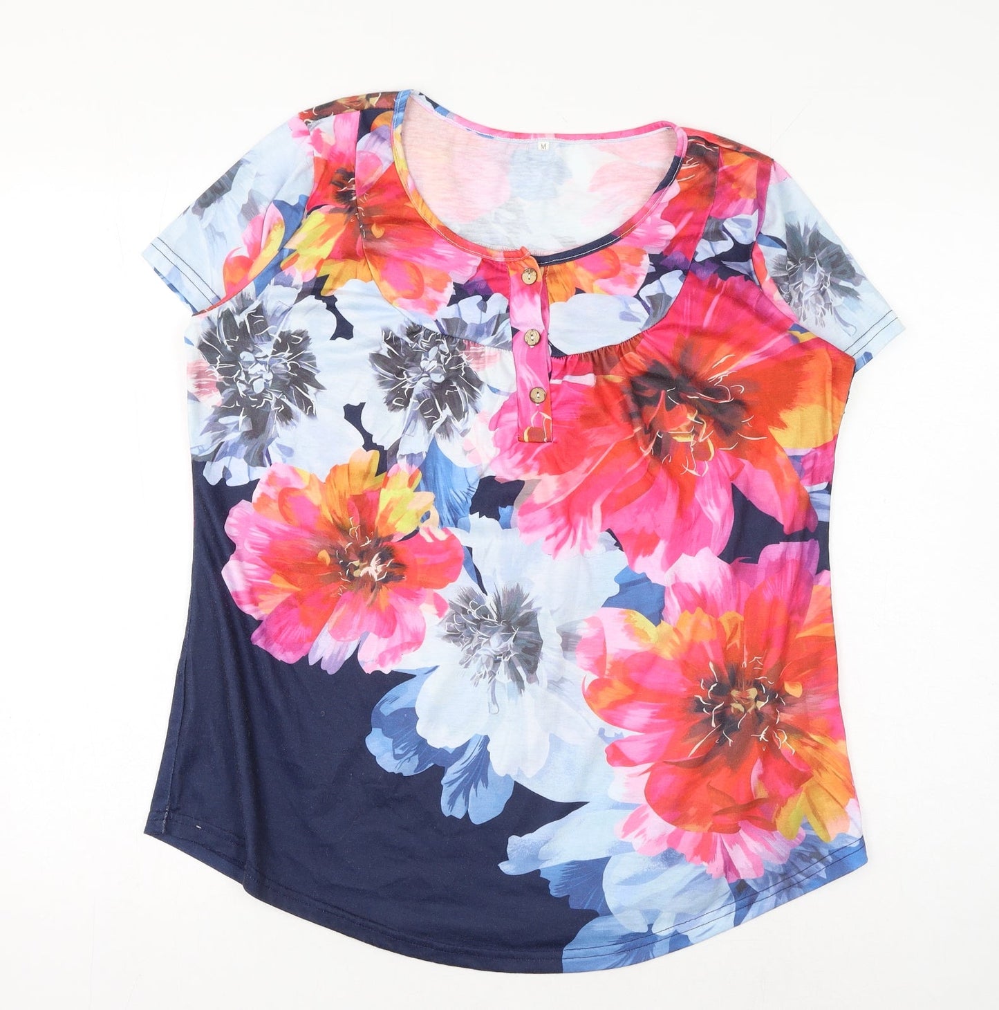 Womens UK Size M Preworn Multicoloured Basic T-Shirt