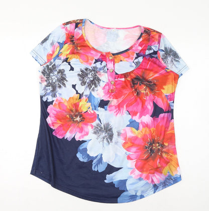 Womens UK Size M Preworn Multicoloured Basic T-Shirt