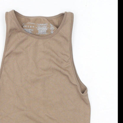 Primark Womens Brown Polyester Basic Tank Size M Round Neck