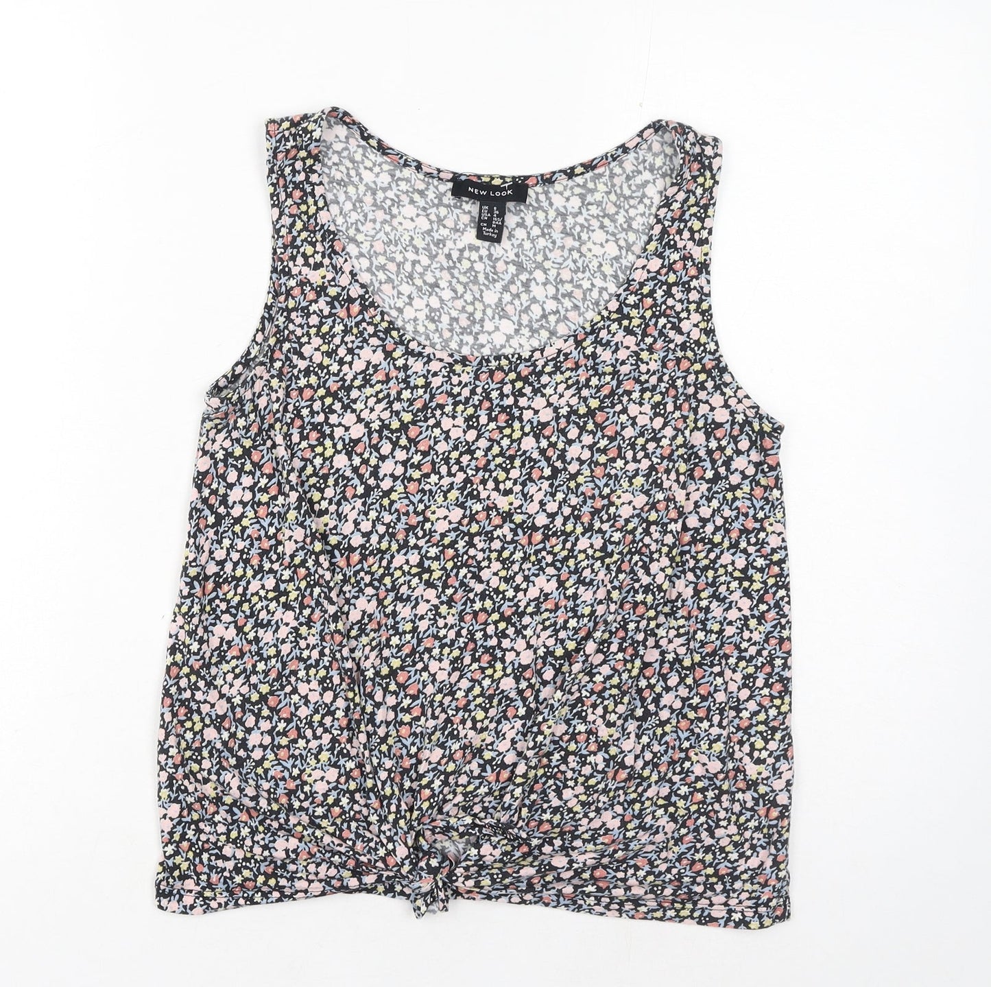Womens UK Size 8 New Look Multicoloured Basic Tank