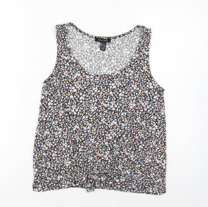 Womens UK Size 8 New Look Multicoloured Basic Tank