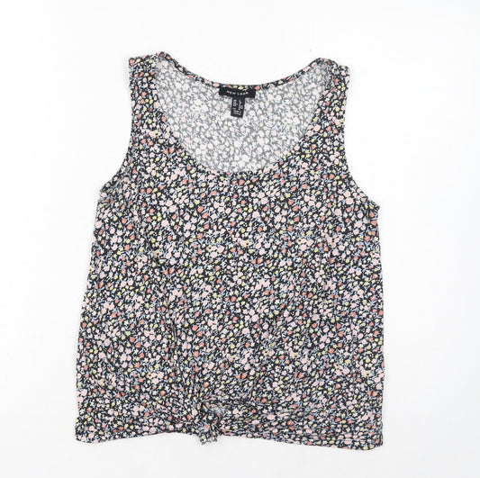 Womens UK Size 8 New Look Multicoloured Basic Tank