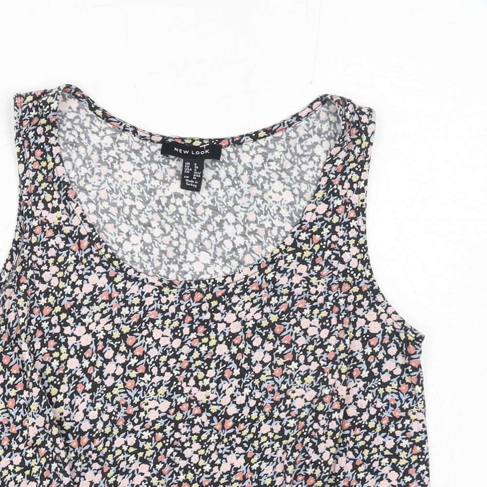 Womens UK Size 8 New Look Multicoloured Basic Tank