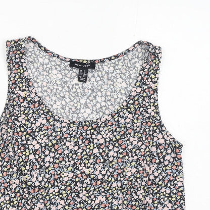 Womens UK Size 8 New Look Multicoloured Basic Tank