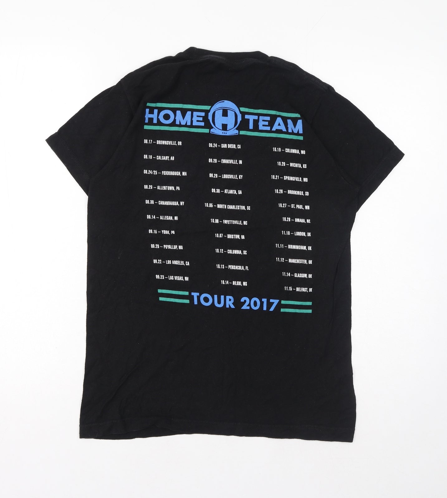 Thomas Gear Womens Black Cotton Basic T-Shirt Size S Round Neck - Thomas Rhett