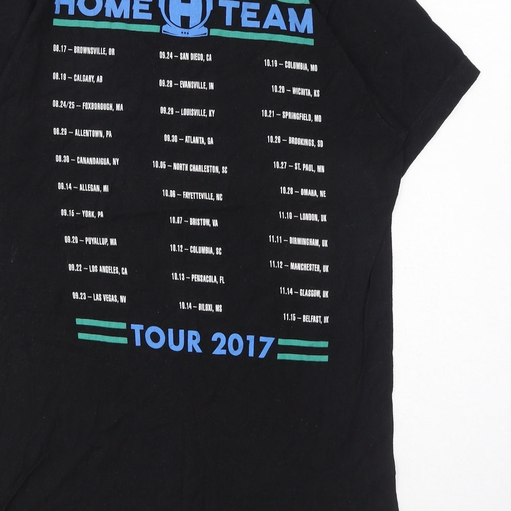 Thomas Gear Womens Black Cotton Basic T-Shirt Size S Round Neck - Thomas Rhett