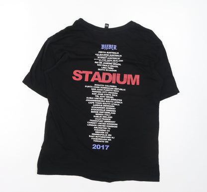 Womens UK Size XS H&M Black Basic T-Shirt