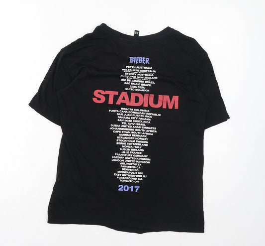 Womens UK Size XS H&M Black Basic T-Shirt