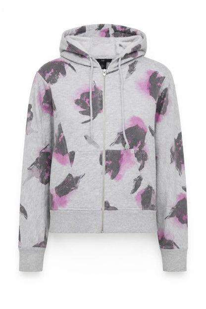 Womens UK Size XS H&M Grey Full Zip Hoodie