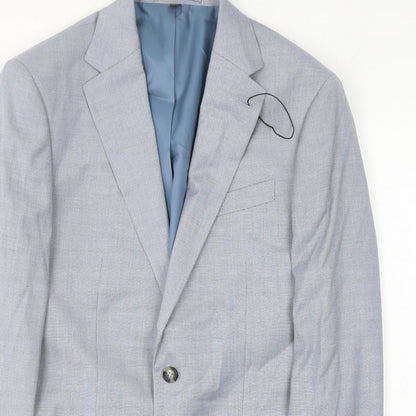Mens UK Size 38 Marks and Spencer Regular Blue Suit Jacket