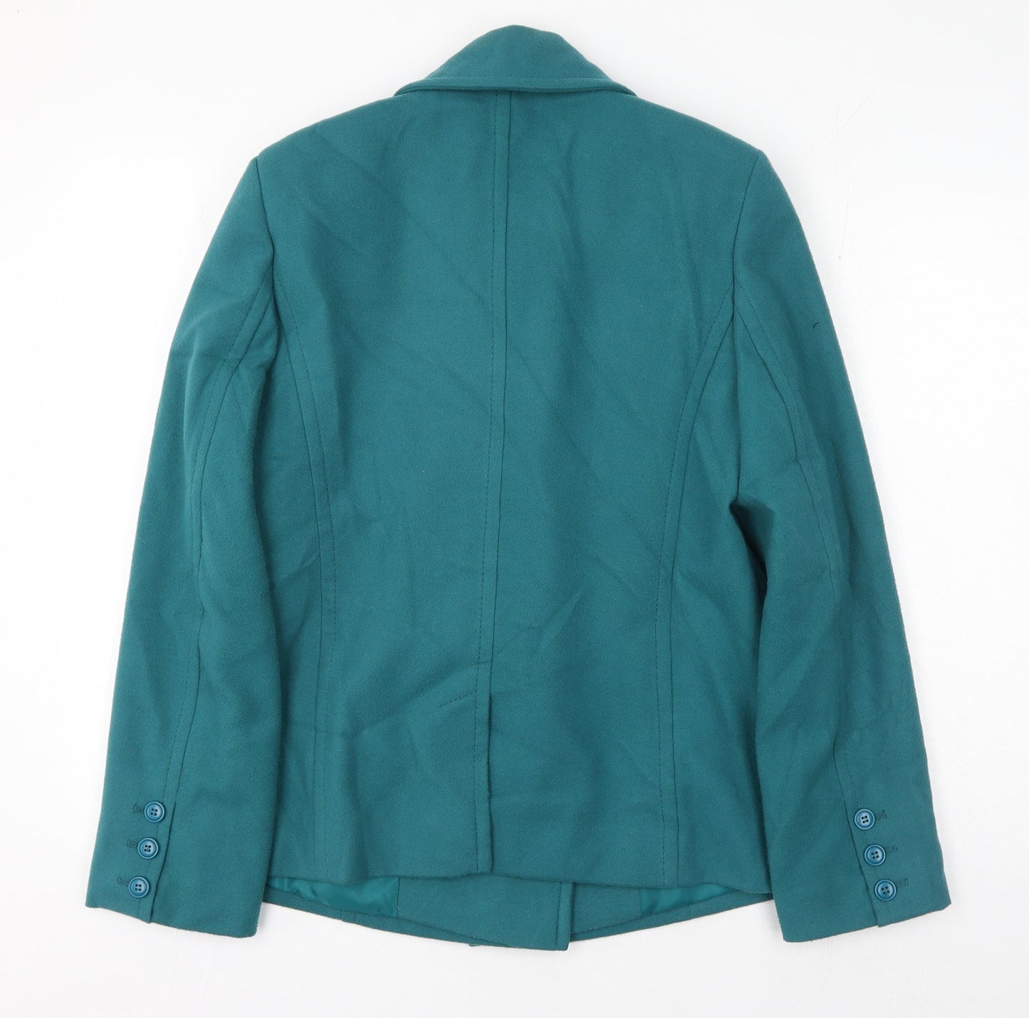 Womens UK Size 10 Marks and Spencer Green Pea Coat