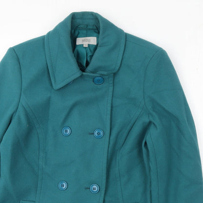 Womens UK Size 10 Marks and Spencer Green Pea Coat