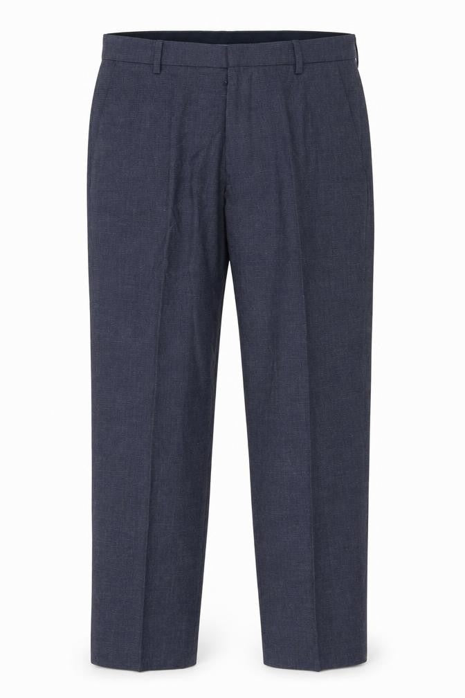 Mens UK Size 32 in Marks and Spencer Regular Fit Dress Pants Blue Trousers