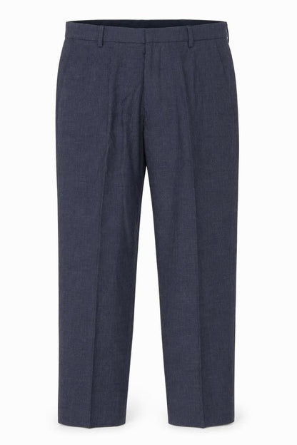 Mens UK Size 32 in Marks and Spencer Regular Fit Dress Pants Blue Trousers