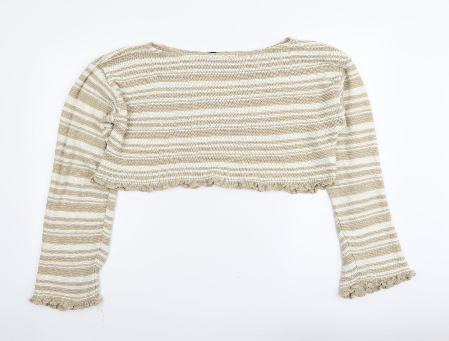 Womens UK Size S Nasty Gal Beige Pullover Jumper