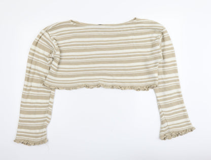 Womens UK Size S Nasty Gal Beige Pullover Jumper
