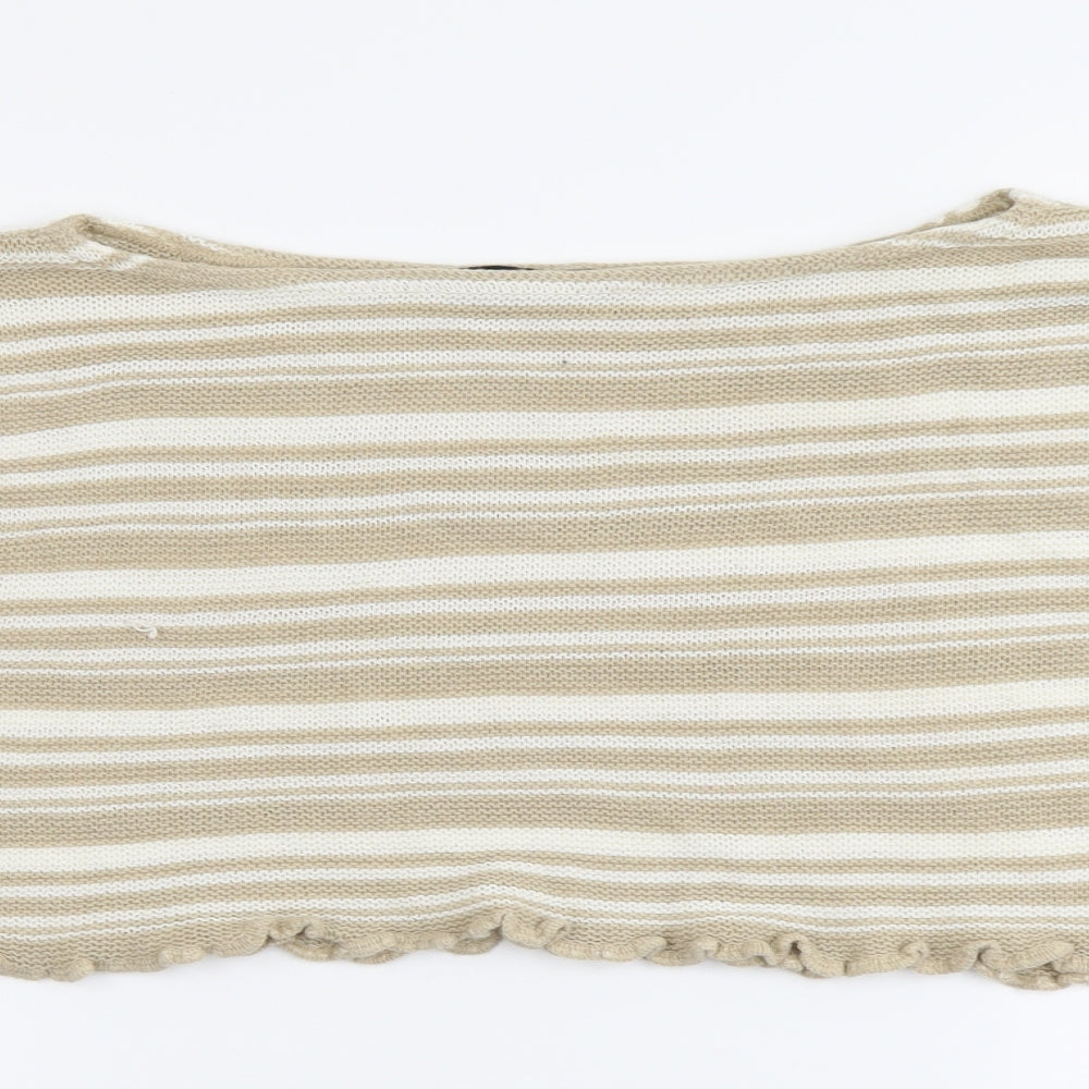 Womens UK Size S Nasty Gal Beige Pullover Jumper