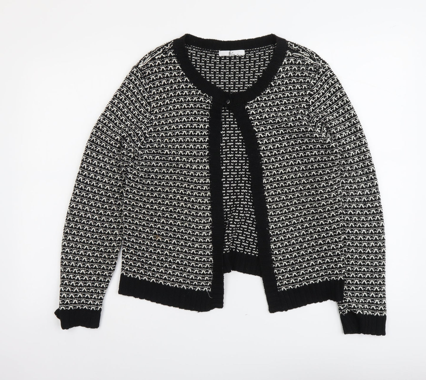 Womens UK Size M Klass Black Cardigan Jumper