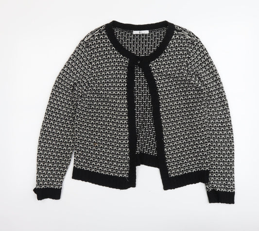 Womens UK Size M Klass Black Cardigan Jumper