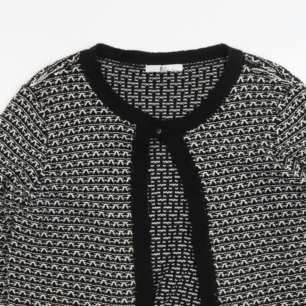 Womens UK Size M Klass Black Cardigan Jumper