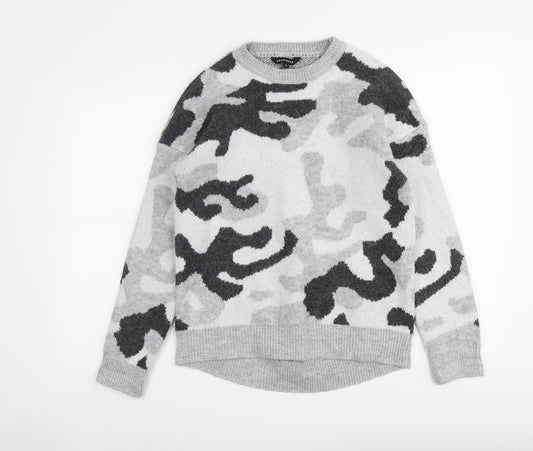 Womens UK Size S Peacocks Grey Pullover Jumper