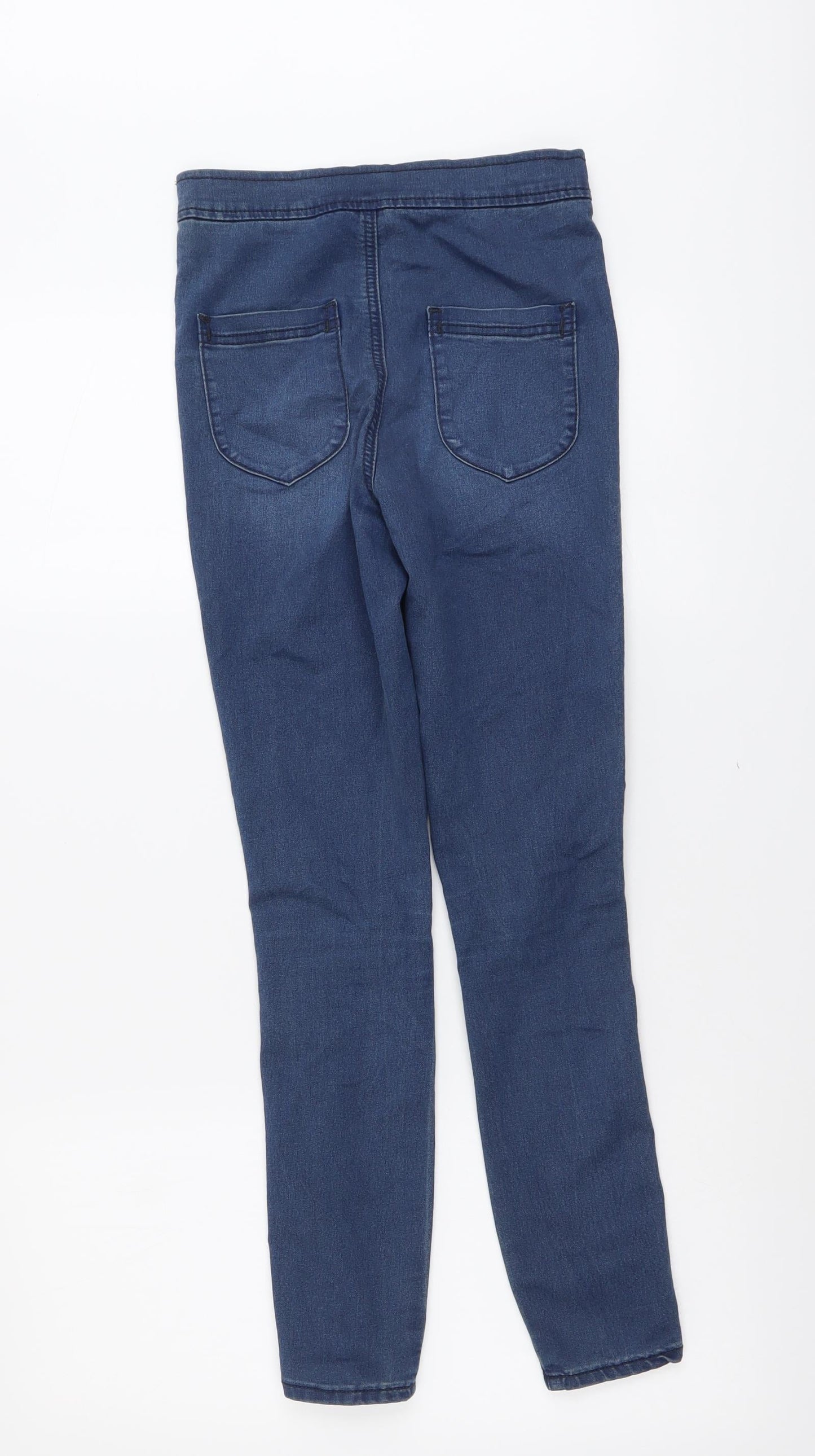 ASOS Womens Blue Cotton Skinny Jeans Size 24 in L30 in Regular Button