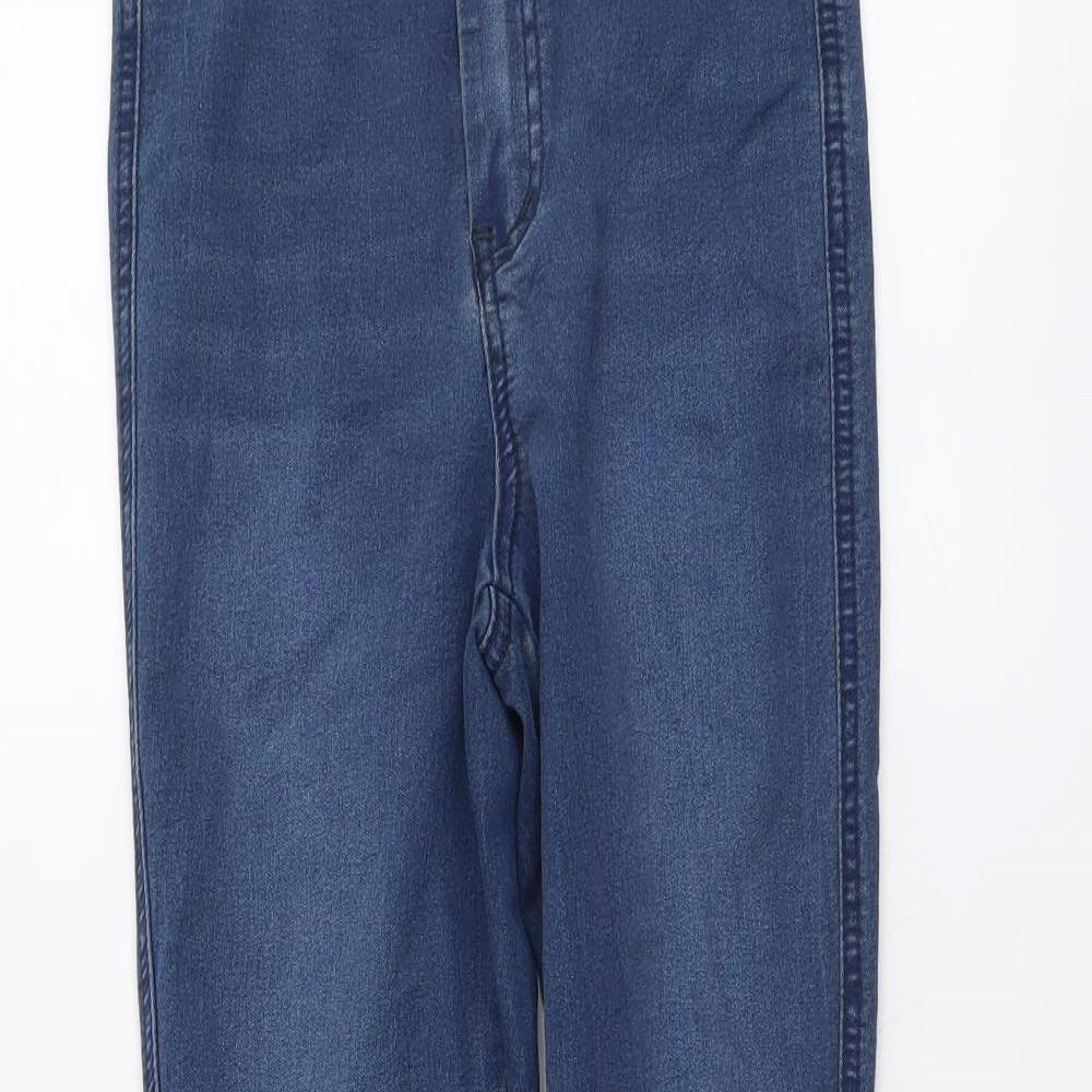 ASOS Womens Blue Cotton Skinny Jeans Size 24 in L30 in Regular Button