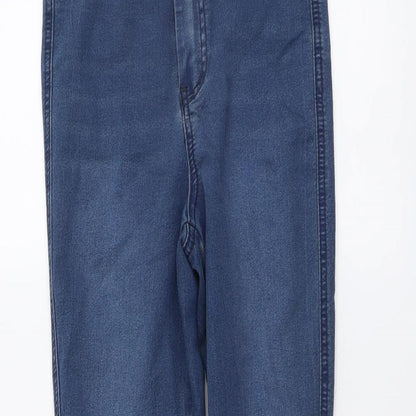 ASOS Womens Blue Cotton Skinny Jeans Size 24 in L30 in Regular Button