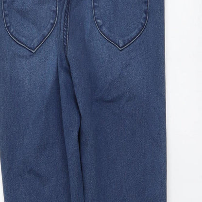 ASOS Womens Blue Cotton Skinny Jeans Size 24 in L30 in Regular Button