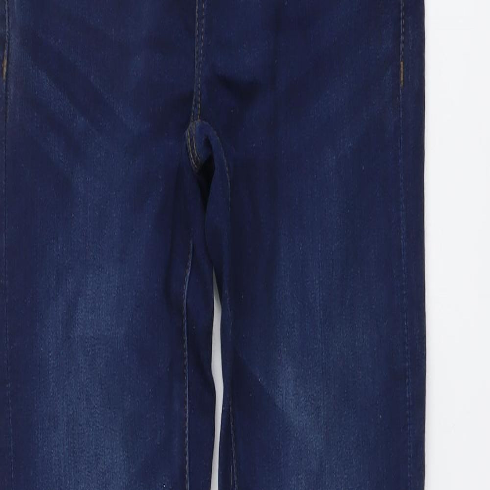 Denim & Co. Womens Blue Cotton Skinny Jeans Size 8 L31 in Regular Button