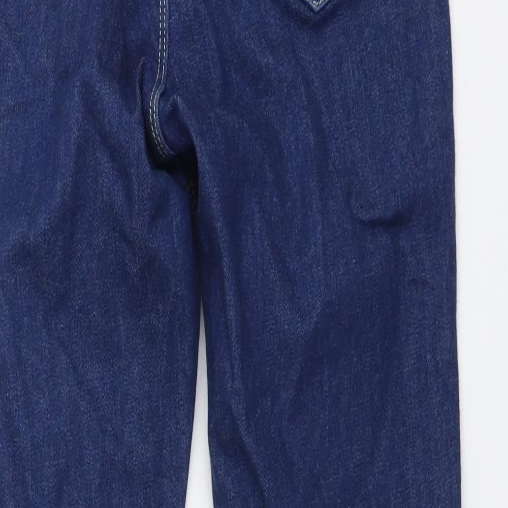 ASOS Womens Blue Herringbone Cotton Tapered Jeans Size 28 in L30 in Regular Button