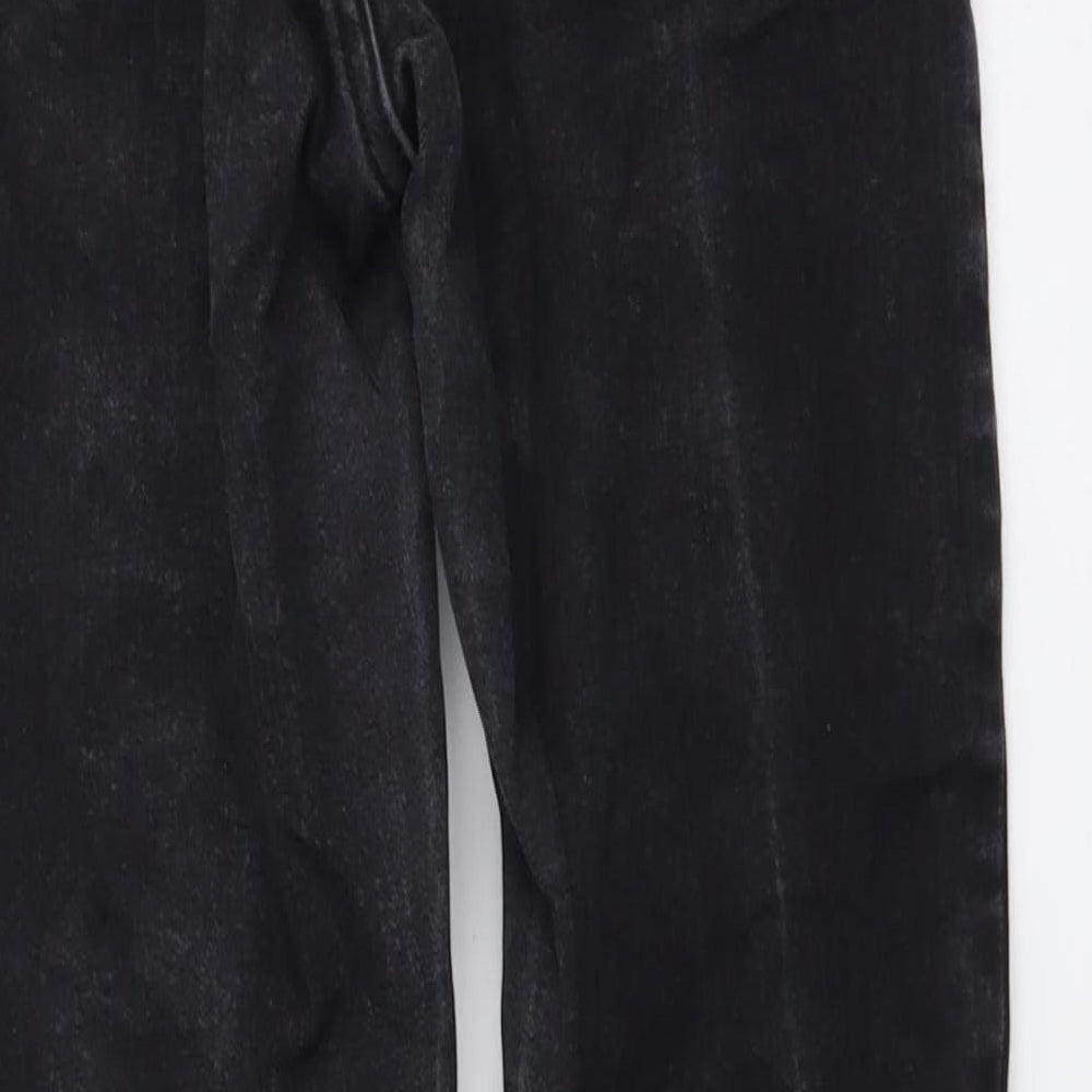 Topshop Womens Grey Cotton Skinny Jeans Size 28 in L27 in Regular Button