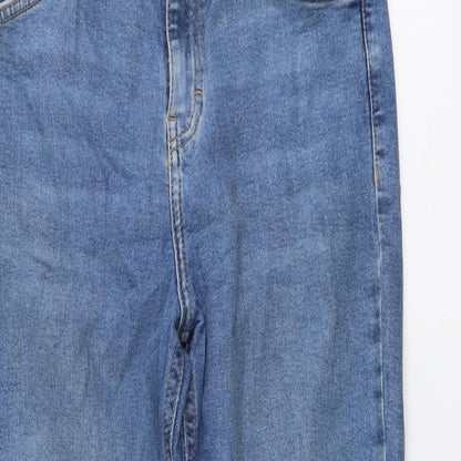 Topshop Womens Blue Cotton Skinny Jeans Size 30 in L25 in Regular Button