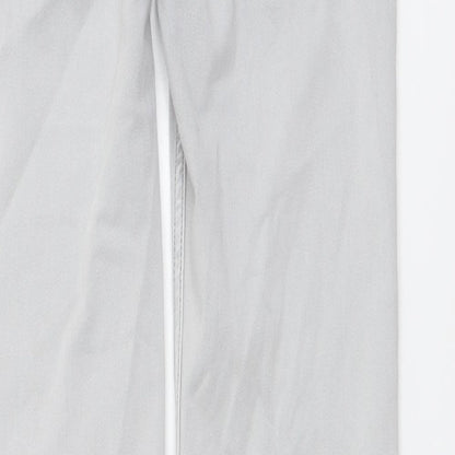 Per Una Womens Grey Cotton Straight Jeans Size 28 in L30 in Regular Button