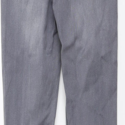New Look Womens Grey Cotton Skinny Jeans Size 8 L28 in Regular Button