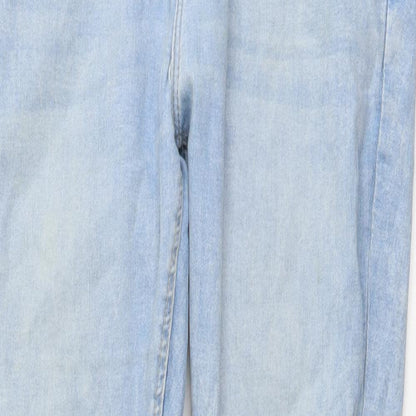 Bershka Mens Blue Cotton Skinny Jeans Size L L29 in Regular Button