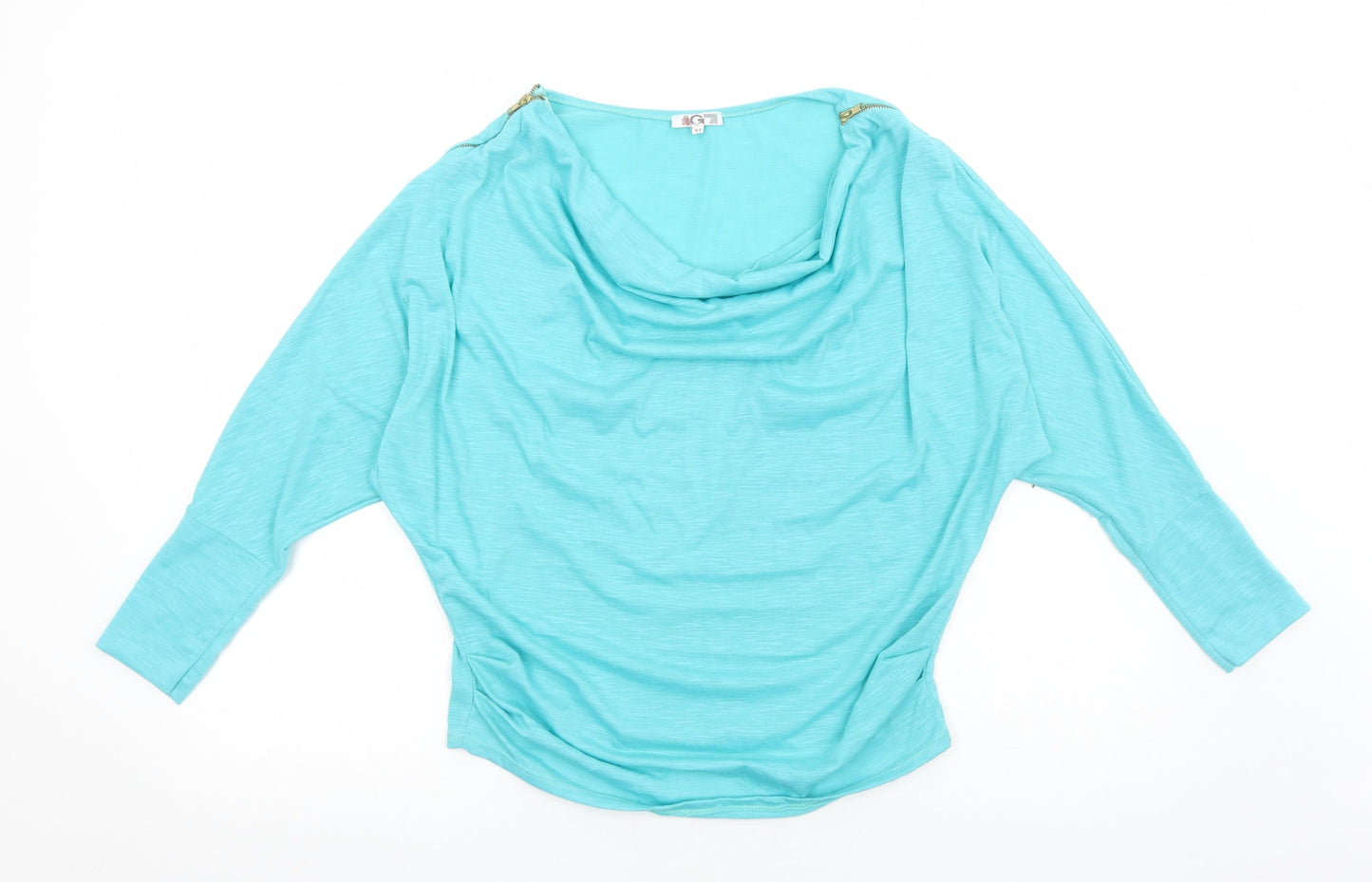 Womens UK Size M Preworn Blue Basic Blouse