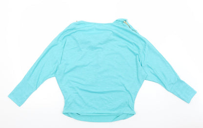 Womens UK Size M Preworn Blue Basic Blouse
